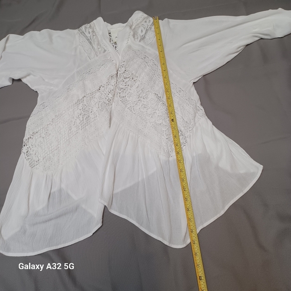 Elevenses  Woman Kenepa White Lace Kimoni Cardigan Sz XS - Picture 13 of 16